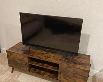Mid Century Modern TV Stand, Wooden Entertainment Center, Media Console Table