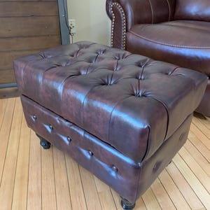 Rectangular Storage Ottoman Coffee Table, Velvet Tufted Footstool, Space Saving Toy Box Stool