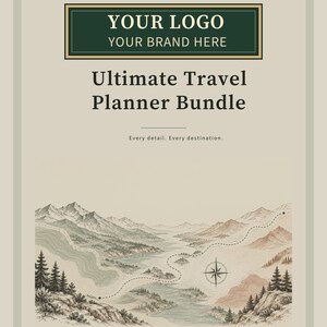 Custom Branded Travel Agency Bundle - 19 Planner PDFs with Your Logo, Letter A4 A5 image 18