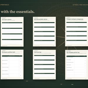 Baby and Toddler Travel Planner, Packing Checklists and Trip Organizer, 18-Page Printable PDF image 2