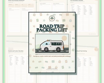 Lista di controllo stampabile per il viaggio in auto, elementi essenziali, snack, kit di emergenza (download PDF)