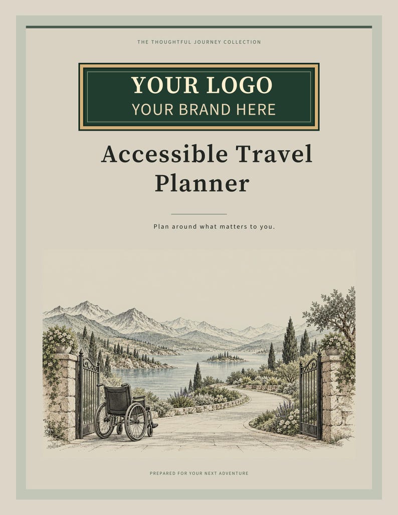 Custom Branded Travel Agency Bundle - 19 Planner PDFs with Your Logo, Letter A4 A5 image 3