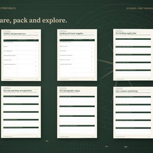 Baby and Toddler Travel Planner, Packing Checklists and Trip Organizer, 18-Page Printable PDF image 3