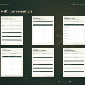 Cruise Voyage Planner Printable, Cruise Budget, Cabin Comparison, Port Itinerary and Packing Checklists, 33 Pages, A4 A5 Letter image 3