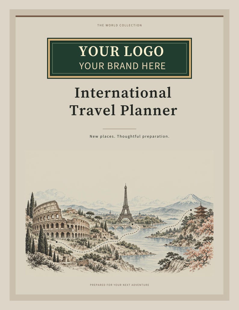 Custom Branded Travel Agency Bundle - 19 Planner PDFs with Your Logo, Letter A4 A5 image 10