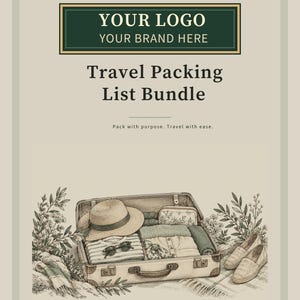 Custom Branded Travel Agency Bundle - 19 Planner PDFs with Your Logo, Letter A4 A5 image 17