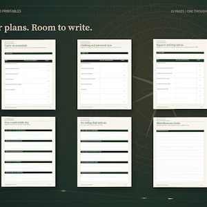 Reiseplaner für Senioren (druckbar), Reiseroute für die Ruhestandsreise, Packliste, Komfort- und Unterstützungspläne, 33 Seiten, A4, A5, Letter Bild 4