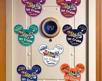 Customize Name Family & Cruise Ship Stateroom Door, Cruise Line Ship Name Door Magnet, Family Cruise Trip, Wish Magic Dream Fantasy
