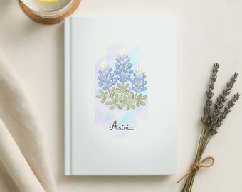 Diario personalizado de flores silvestres, cuaderno personalizado para mujeres, diario personalizado para mujeres, regalo estilo cottagecore