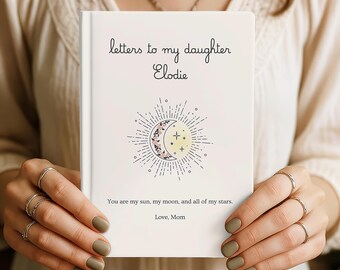 Diario Cartas a mi hija, Diario de bebé de tapa dura, Recuerdo de bebé, Regalo para futura mamá