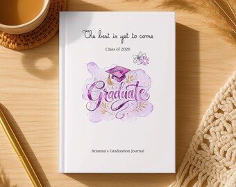 Diario de graduación de la promoción de 2026, regalo personalizado de diario de graduación, recuerdo de graduación, diario para estudiantes de último año.