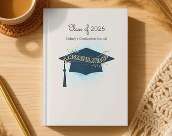 Diario de graduación de la promoción de 2026, regalo personalizado de diario de graduación, diario de graduación, regalo de graduación personalizado