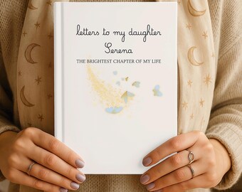Diario Cartas a mi hija, Diario personalizado para hija, Diario de bebé de tapa dura, Regalo para futura mamá