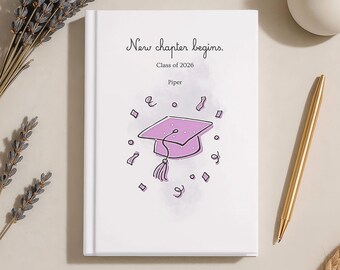 Diario de graduación de la promoción de 2026, recuerdo de graduación, regalo personalizado de diario de graduación, regalo personalizado para graduados