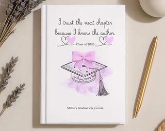 Diario de graduación de la promoción de 2026, regalo personalizado de diario de graduación, diario para estudiantes de último año, regalo para graduados universitarios