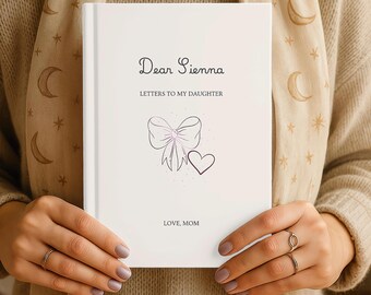 Diario Cartas a mi hija, diario de bebé de tapa dura, regalo para futura mamá, recuerdo de bebé