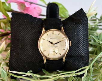Vintage Benrus Shock Absorber Watch Gold Plate Swiss Made