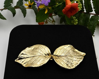 1981 Mimi Di N Large Leaf Gold Tone Belt Buckle - Etsy display picture 2