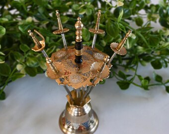 1960's Toledo Cocktail Swords With Bell - Full Set
