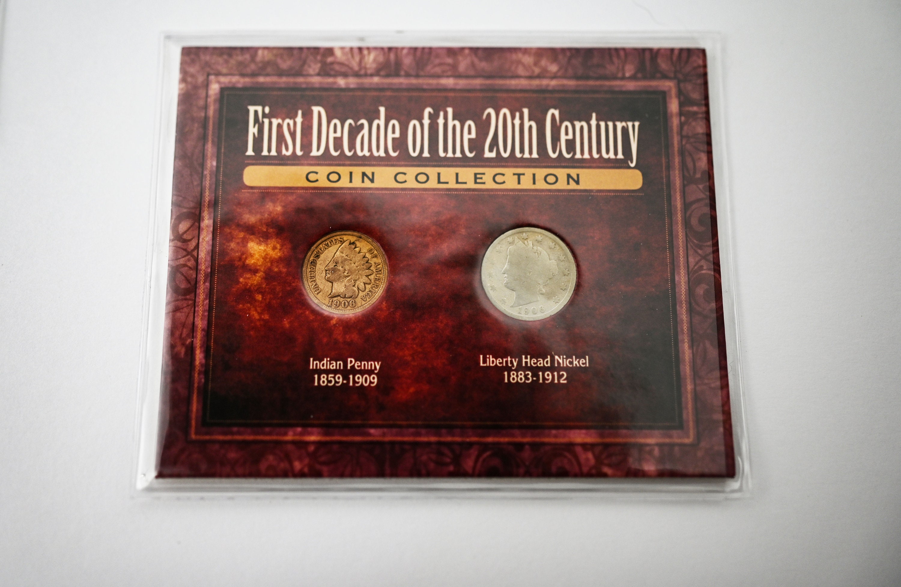 Early 1900's Indian Penny & Liberty Head Nickel in Presentation Case - Price Each Case