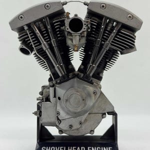 1/6 skala Shovelhead motormodell, S&S B förgasare, handgjord resin vintage V-Twin motorcykel miniatyr, Chopper garagedekor, Japan