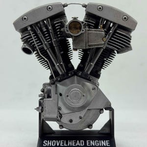 1/6 skala Shovelhead motormodell, S&S L förgasare, handgjord resin vintage V-Twin motorcykel miniatyr, Chopper garagedekor, Japan