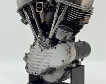 1/6 Scale Panhead Engine Model 1948-1953, Handmade Resin Vintage V
