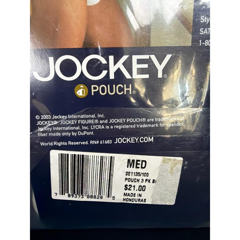 Jockey Pouch Fly Front Briefs Men Size M White Cotton Spandex 3-Pack Style 1135 image 10