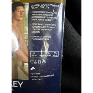 Jockey Pouch Fly Front Briefs Men Size M White Cotton Spandex 3-Pack Style 1135 image 9