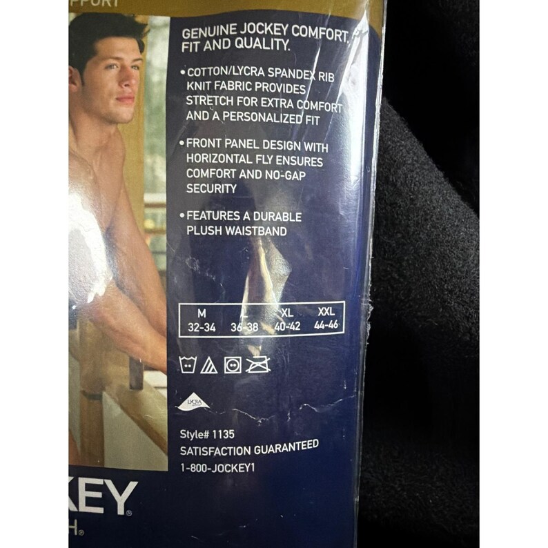 Jockey Pouch Fly Front Briefs Men Size M White Cotton Spandex 3-Pack Style 1135 image 9
