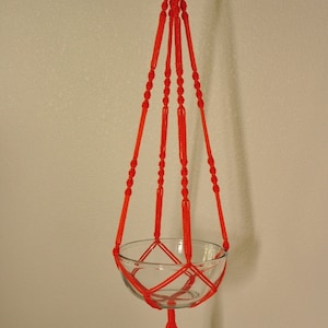 Hand Crafted Macrame Plant Hanger- CORAL 42”-45”