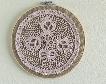 Gorgeous Handmade Crochet Doily Wall Décor, Suncatcher, Dreamcatcher, 10” in Diameter