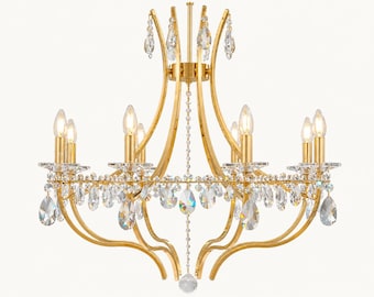 Regalia 8-Light Chandelier in Warm Brass