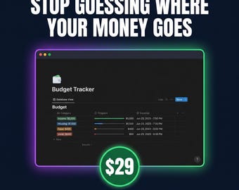 Personal Finance OS – Notion Template | Budget Tracker, Debt Payoff & Net Worth Dashboard