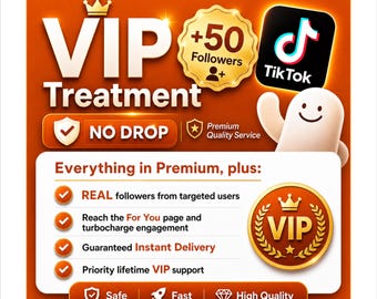 VIP 50+ TikTok Profile Marketing Service | Improve Content Exposure & Audience Discovery | Promotion Support