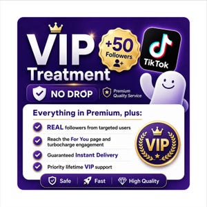 VIP Premium-tjänster Bästa erbjudanden 50+ TikTok-följare | Digital Sofia-lösning bild 1