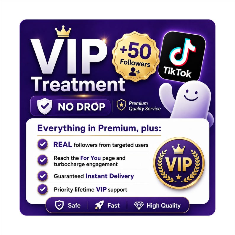 VIP Premium-tjänster Bästa erbjudanden 50+ TikTok-följare | Digital Sofia-lösning bild 1