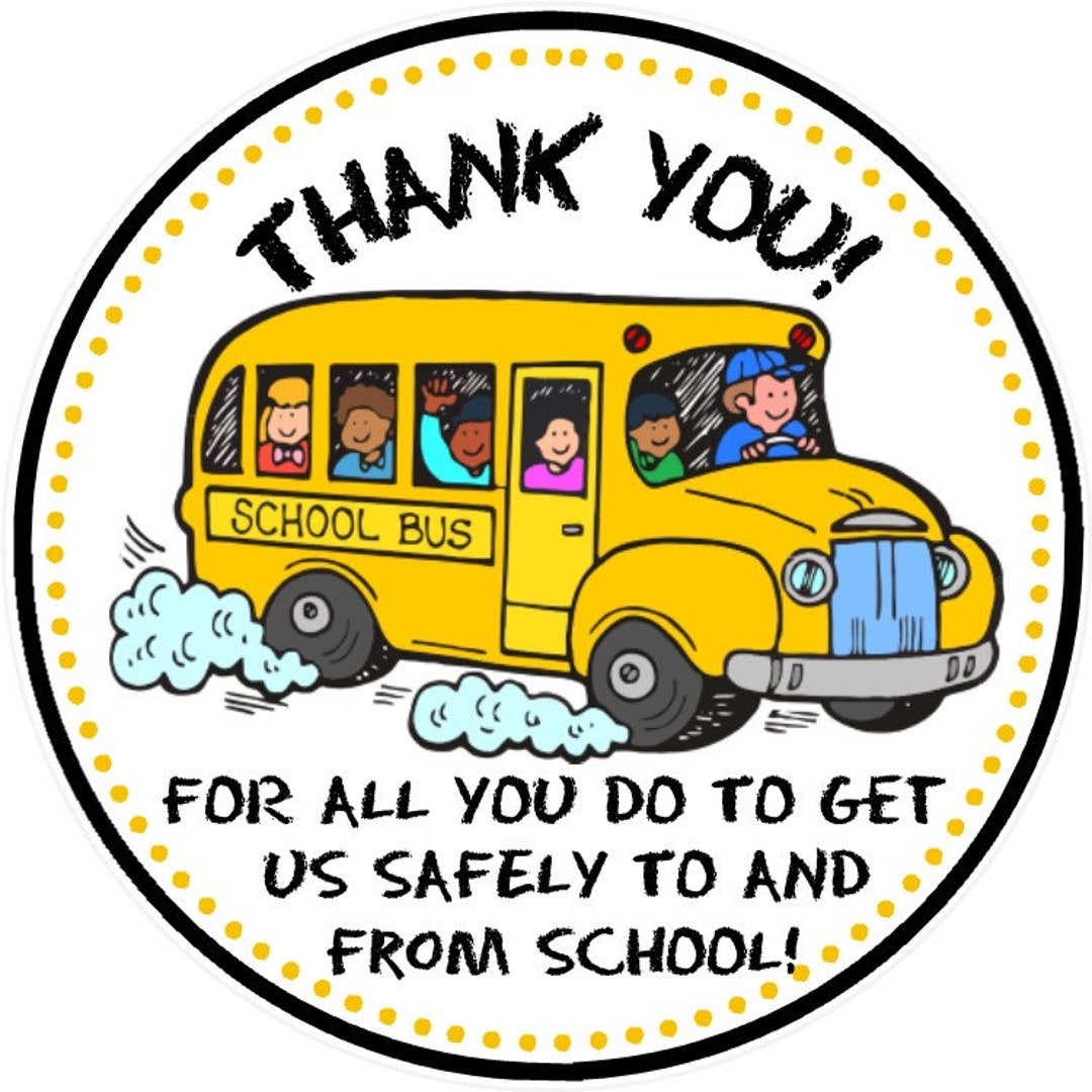 School Bus Driver Thank You Tag Digital File You Print Bus Driver Appreciation Teacher