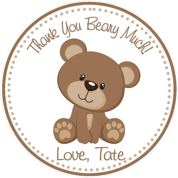 Teddy Bear Party Favor Tags ( Set of 12 ) Teddy Bear Birthday - Teddy Bear Shower Favors - Bear Baby Shower Favors Il_570xn