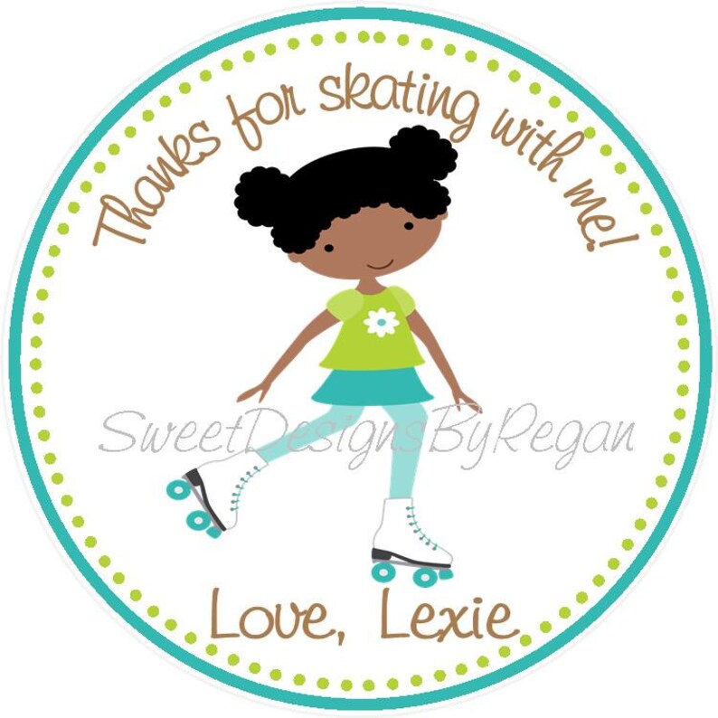 Roller Skating Party Favor Tags DIY Printable File - Etsy