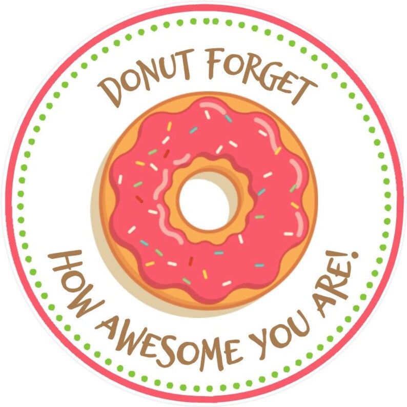 Donut Thank You Labels Printable Free Printable Templates Donut Thank You Labels Printable Free Printable Templates