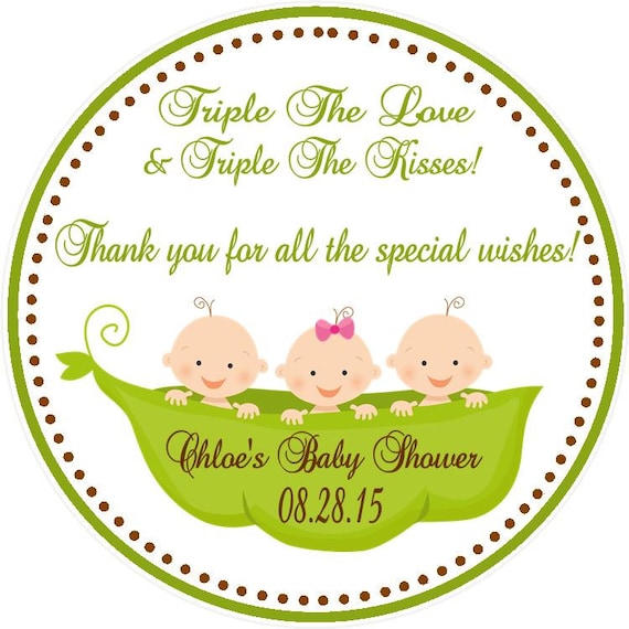 Triplet Baby Shower Favors ( Set of 12 ) / Triplet Shower Favors