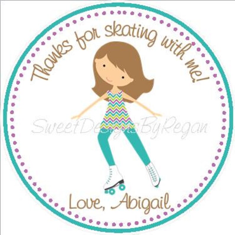 Printable Roller Skating Party Favor Tags DIY Printable - Etsy