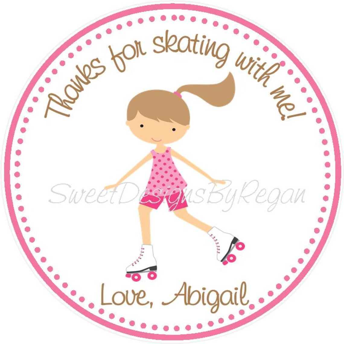Printable Roller Skating Party Favor Tags DIY Printable - Etsy