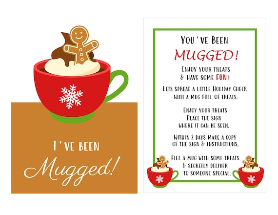 You've Been Mugged - Printable Instructions, Sign, and Treat Bag Tag - I've Been Mugged Il_570xn