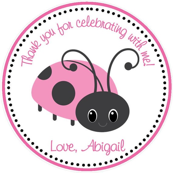 lady bug favor tags set of 12 ladybug birthday party etsy
