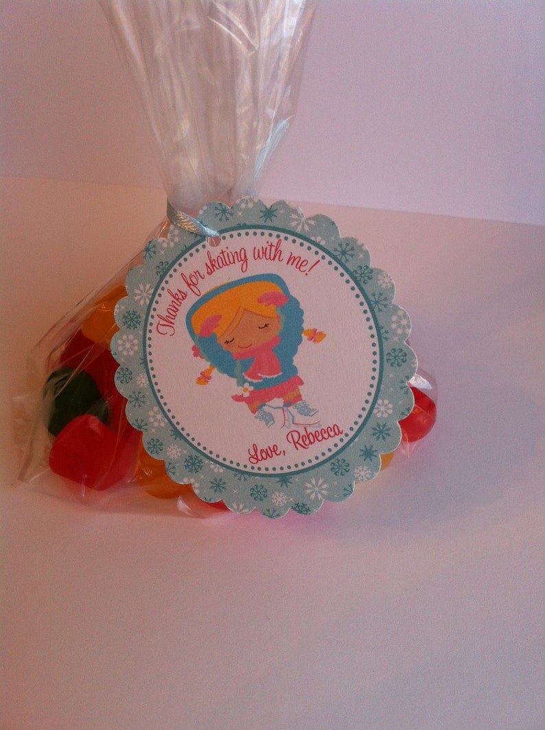 Ice Skating Party Favor Bags Set of 12 Ice Skating Etsy