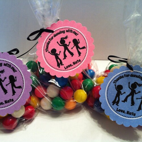 Dance Party Favor Bags Set of 12 Dance Birthday Favors Etsy