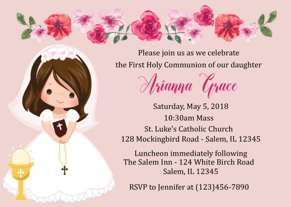 Invitation Premiere Communion Fille Fichier Numerique Etsy Canada Invitation Premiere Communion Fille Fichier Numerique Etsy Canada