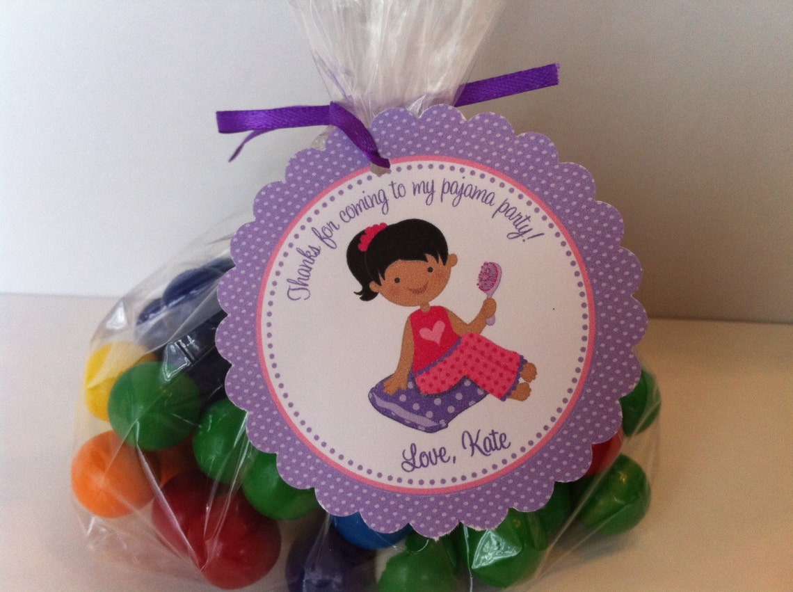 Slumber Party Favor Bag Sets Set of 12 Sleepover - Etsy